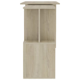 Corner Desk Sonoma Oak 200x50x76 cm Engineered Wood - Rear View