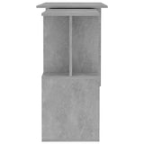 Corner Desk Concrete Grey 200x50x76 cm Engineered Wood - Rear View