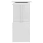 Corner Desk High Gloss White 200x50x76 cm Engineered Wood