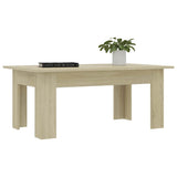 Coffee Table Sonoma Oak 100x60x42 cm Engineered Wood - Side View