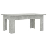 Coffee Table Concrete Grey 100x60x42 cm Engineered Wood - Front View