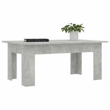 Coffee Table Concrete Grey 100x60x42 cm Engineered Wood - Side View