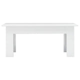 Coffee Table High Gloss White 100x60x42 cm Engineered Wood
