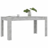 Dining Table Concrete Grey 160x80x76 cm Engineered Wood