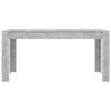 Dining Table Concrete Grey 160x80x76 cm Engineered Wood