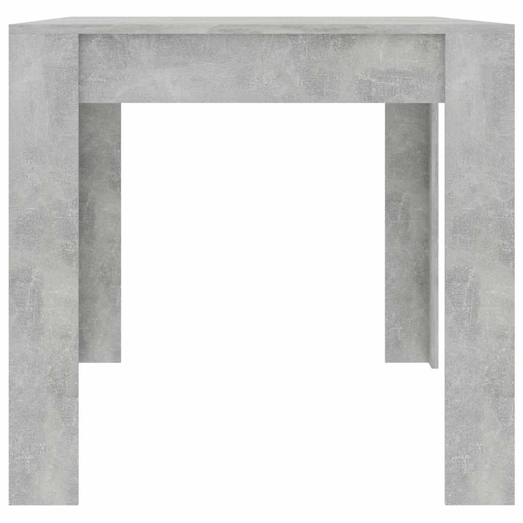 Dining Table Concrete Grey 160x80x76 cm Engineered Wood