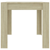 Dining Table White and Sonoma Oak 160x80x76 cm Engineered Wood - 45-Degree Angle