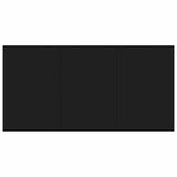 Dining Table High Gloss Black 160x80x76 cm Engineered Wood - Rear View