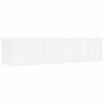CD Wall Shelf White 75x18x18 cm Engineered Wood