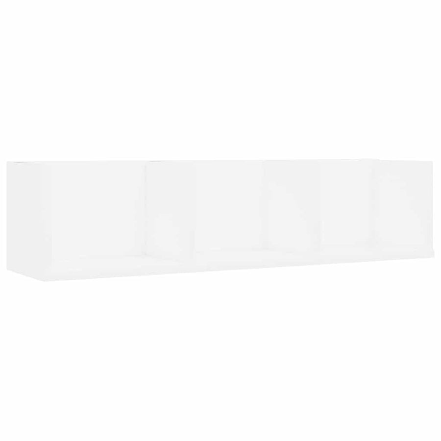 CD Wall Shelf White 75x18x18 cm Engineered Wood