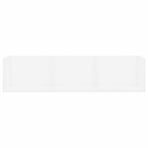 CD Wall Shelf White 75x18x18 cm Engineered Wood