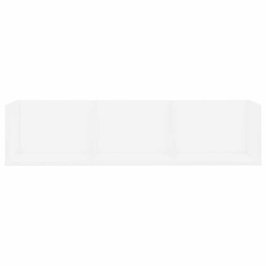 CD Wall Shelf White 75x18x18 cm Engineered Wood