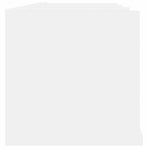 CD Wall Shelf White 75x18x18 cm Engineered Wood