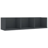 CD Wall Shelf Grey 75x18x18 cm Engineered Wood