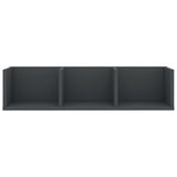 CD Wall Shelf Grey 75x18x18 cm Engineered Wood
