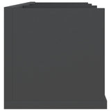 CD Wall Shelf Grey 75x18x18 cm Engineered Wood - 45-Degree Angle