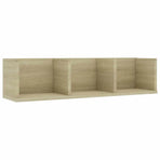 CD Wall Shelf Sonoma Oak 75x18x18 cm Engineered Wood