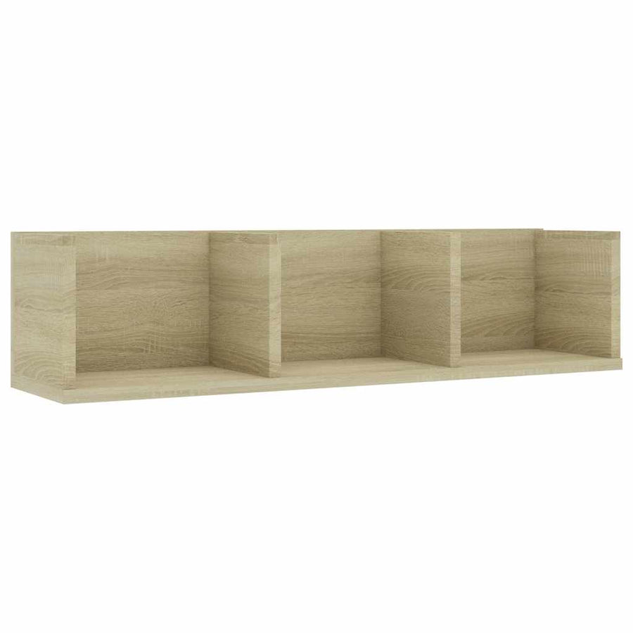 CD Wall Shelf Sonoma Oak 75x18x18 cm Engineered Wood