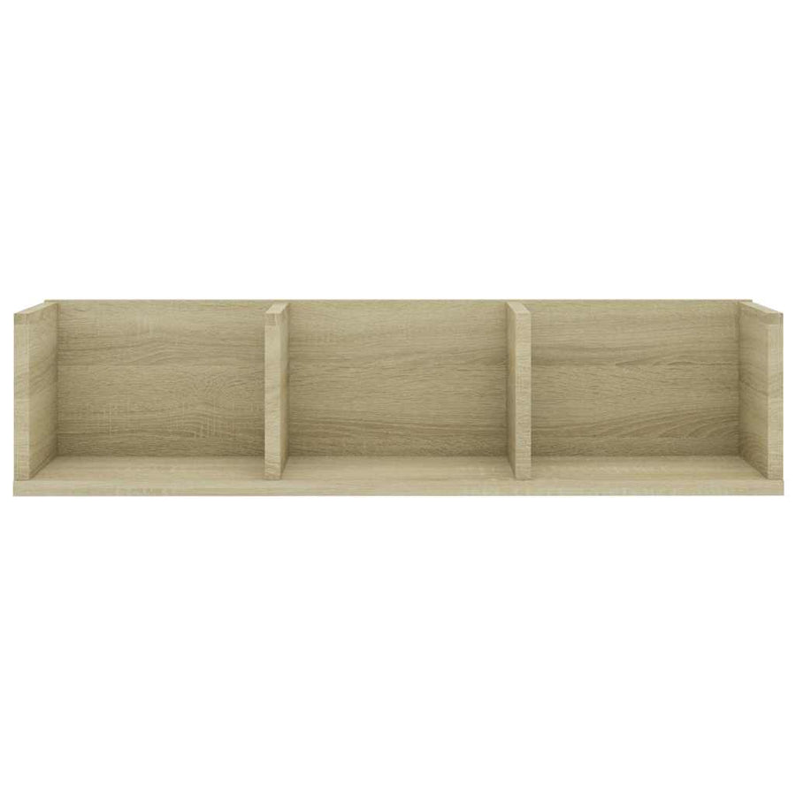 CD Wall Shelf Sonoma Oak 75x18x18 cm Engineered Wood
