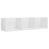 CD Wall Shelf High Gloss White 75x18x18 cm Engineered Wood