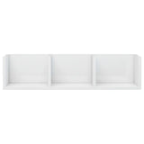 CD Wall Shelf High Gloss White 75x18x18 cm Engineered Wood - Top-Down View