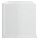 CD Wall Shelf High Gloss White 75x18x18 cm Engineered Wood