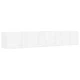 CD Wall Shelf White 100x18x18 cm Engineered Wood - Front View