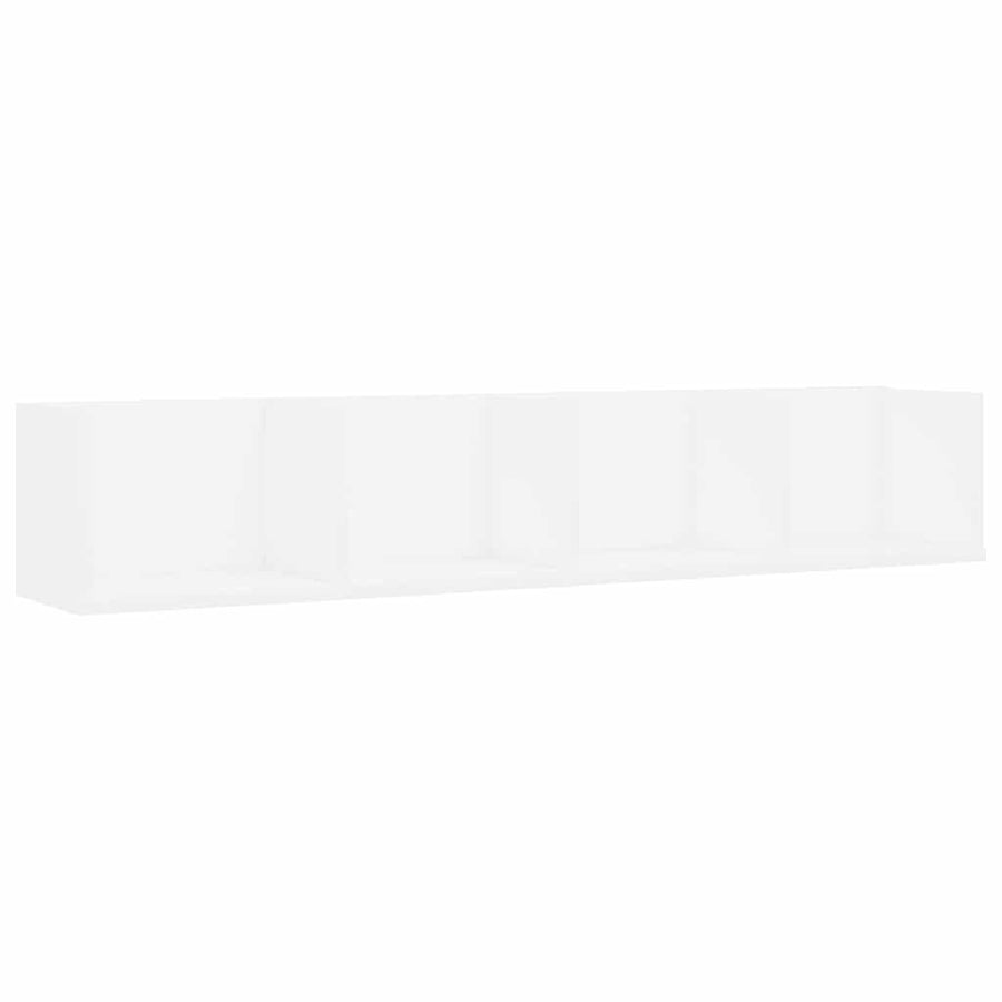 CD Wall Shelf White 100x18x18 cm Engineered Wood