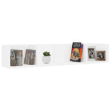 CD Wall Shelf White 100x18x18 cm Engineered Wood - Side View