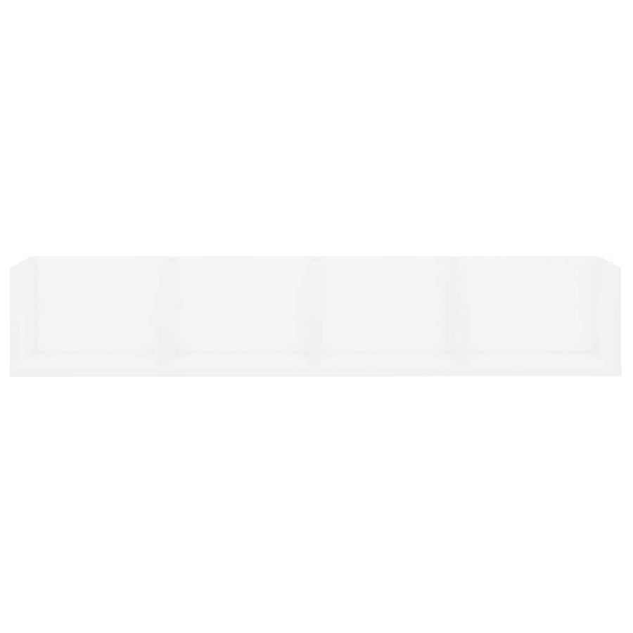CD Wall Shelf White 100x18x18 cm Engineered Wood