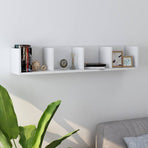 CD Wall Shelf White 100x18x18 cm Engineered Wood