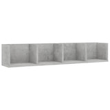 CD Wall Shelf Concrete Grey 100x18x18 cm Engineered Wood - Front View