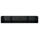 CD Wall Shelf High Gloss Black 100x18x18 cm Engineered Wood