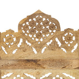 Hand Carved 4-Panel Room Divider 160x165 cm Solid Mango Wood - Side View