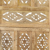 Hand Carved 5-Panel Room Divider 200x165 cm Solid Mango Wood - Top-Down View