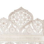 Hand carved 5-Panel Room Divider White 200x165 cm