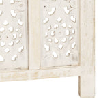 Hand carved 5-Panel Room Divider White 200x165 cm