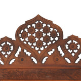 Hand carved 4-Panel Room Divider Brown 160x165 cm Solid Mango Wood - Side View