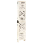Hand carved 3-Panel Room Divider White 120x165 cm