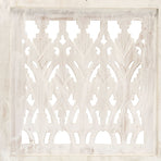 Hand carved 3-Panel Room Divider White 120x165 cm