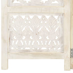 Hand carved 3-Panel Room Divider White 120x165 cm