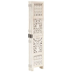 Hand carved 5-Panel Room Divider White 200x165 cm