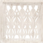 Hand carved 5-Panel Room Divider White 200x165 cm