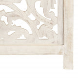 Hand carved 3-Panel Room Divider White 120x165 cm