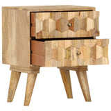 Bedside Cabinet 40x30x50 cm Solid Mango Wood - Side View
