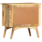 Bedside Cabinet 65x35x60 cm Solid Mango Wood - 45-Degree Angle