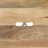 Bar Stools 4 pcs White Solid Mango Wood - Rear View