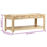 Coffee Table 110x50x45 cm Hand Painted Solid Mango Wood