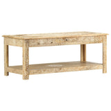 Coffee Table 110x50x45 cm Hand Painted Solid Mango Wood - Close-Up Angle