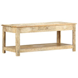 Coffee Table 110x50x45 cm Hand Painted Solid Mango Wood - Extra Image